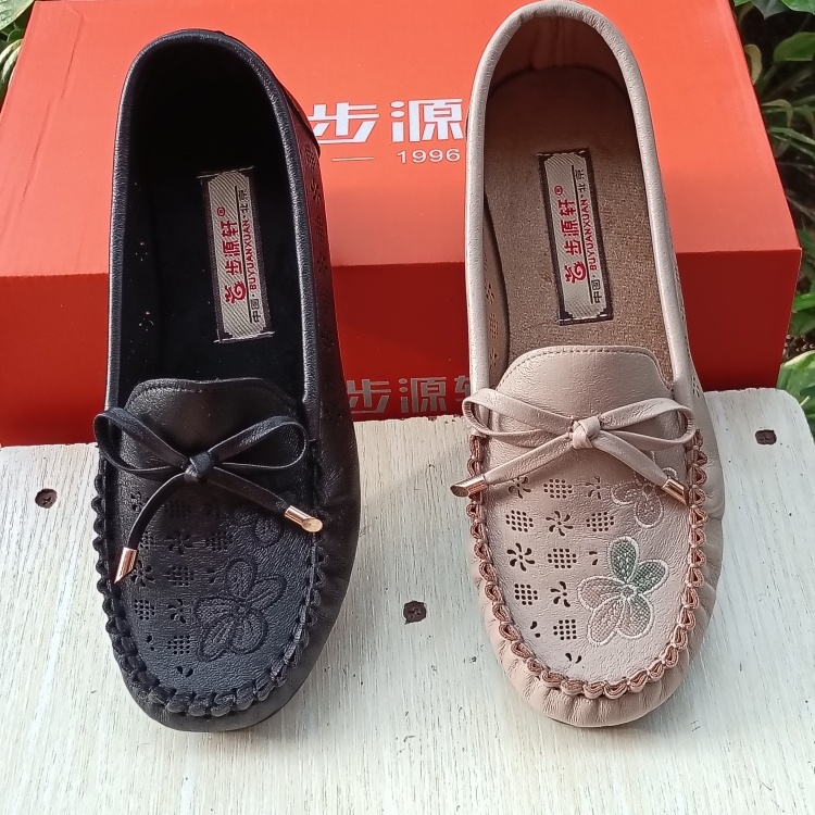 步源轩老北京布鞋女2025夏季新款镂空时尚休闲舒适低跟单鞋凉鞋黑
