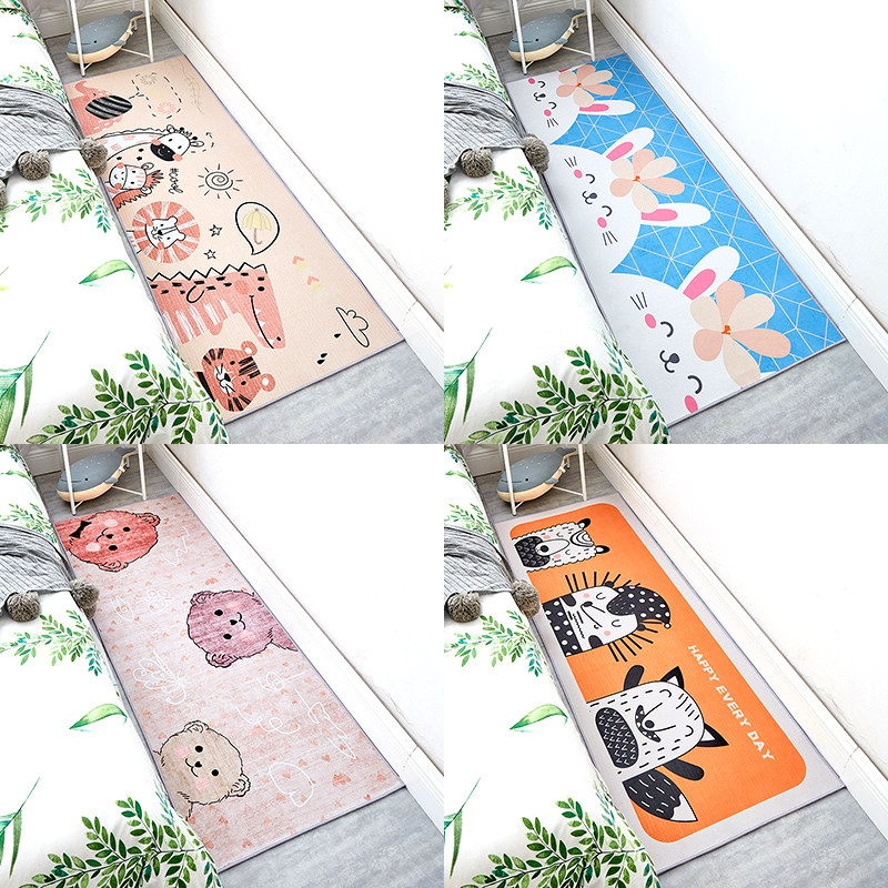 地毯卧室床边毯少女ins风房间家用可爱儿童卡通长条床边垫可机洗