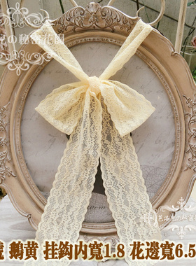 调整型礼服内衣文胸弹力宽扣蕾丝系带挂脖肩带 60号鹅黄色花边