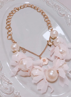 大珍珠雪纺小众设计感不褪色项链