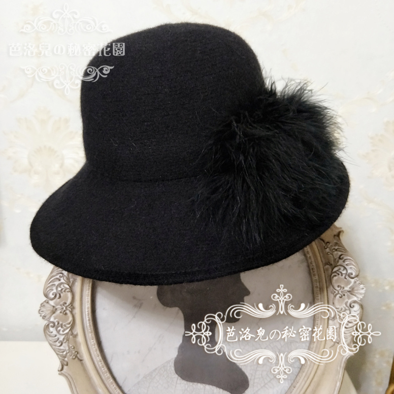 渔夫帽可折叠秋冬女英伦礼帽盆帽
