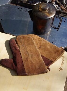 Snow Peak Camper's Mittens 雪峰户外露营野炊牛皮隔热连指手套