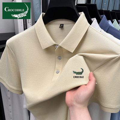 鳄鱼恤纯棉短袖t恤男夏季polo衫