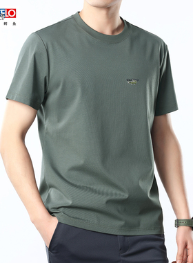 CARTELO鳄鱼短袖T恤男圆领夏季新款时尚休闲时尚体恤纯棉半袖上衣