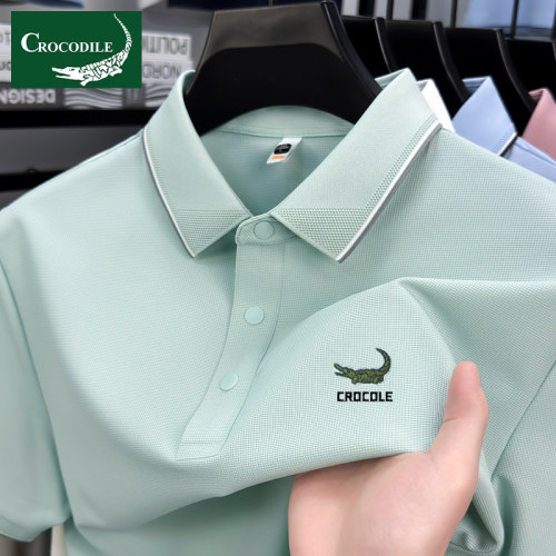 鳄鱼恤短袖t恤冰丝男夏季POLO衫
