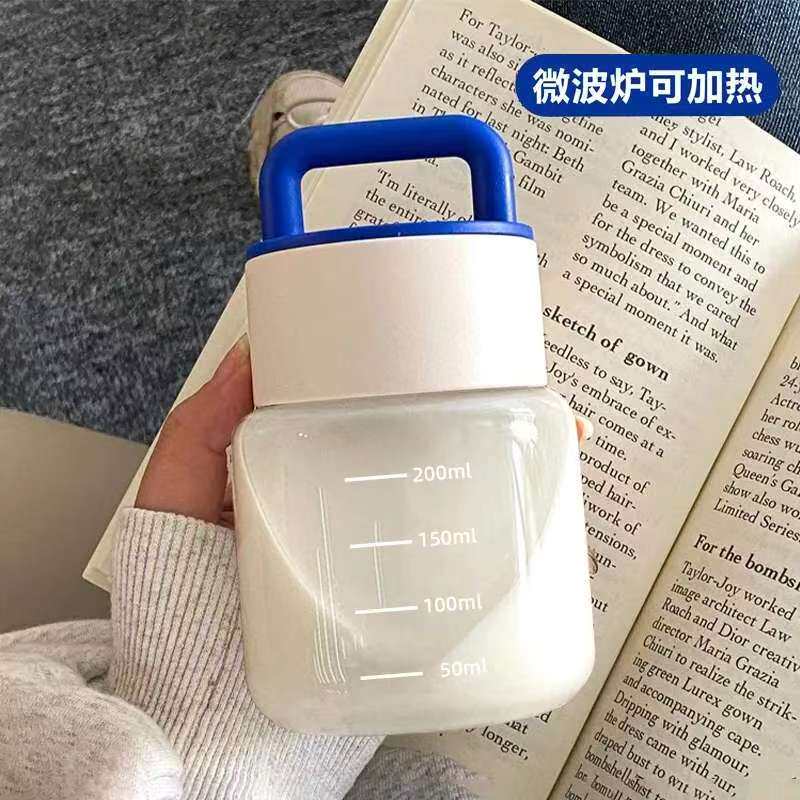透明迷你手提胖胖杯高颜值玻璃杯图片