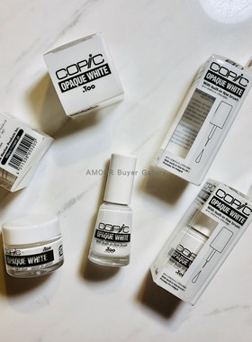 日本制COPIC Opaque White珠宝手绘高光白色颜料|白墨水|超强覆盖