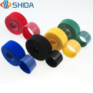 仕达薄背对背魔术贴扎带 机房标签尾纤扎带束线绑线理线带2cm*1米