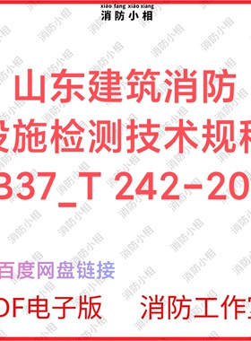 PDF电子版 山东建筑消防设施检测技术规程DB37T 242-2021
