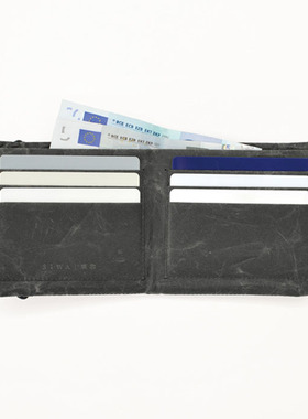 日本SIWA纸和钱包 两折钱夹 钱夹短款 日本设计师深泽直人