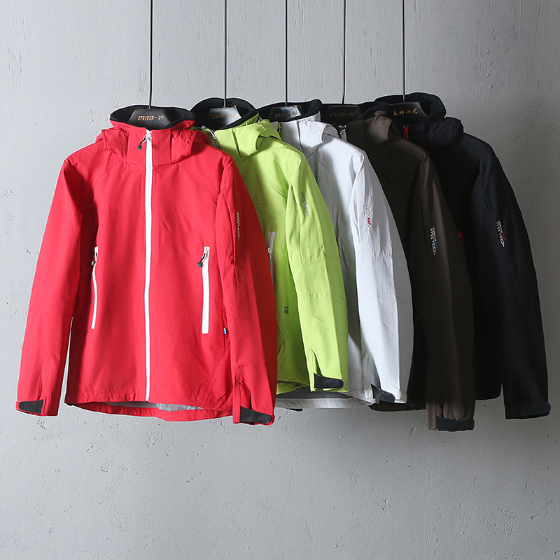 户外女士春秋款防水网眼冲锋衣