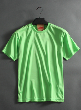 51SHOP男装 男士休闲圆领短袖T恤衫夏款户外运动速干上衣