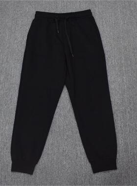 MIX家  欧美系 男女款超柔保暖随貂绒休闲卫裤 黑浅灰