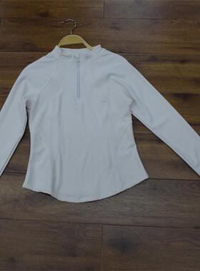 MIX家 欧美系 女装半拉链运动瑜伽长袖 黑色白绿