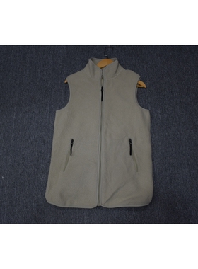 MIX家 欧美系  女装中长款羊羔绒马甲 黑色米色