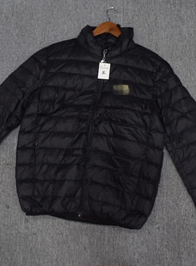 MIX家 欧美系 男装轻薄简约立领拉链羽绒服 黑深蓝灰 3色