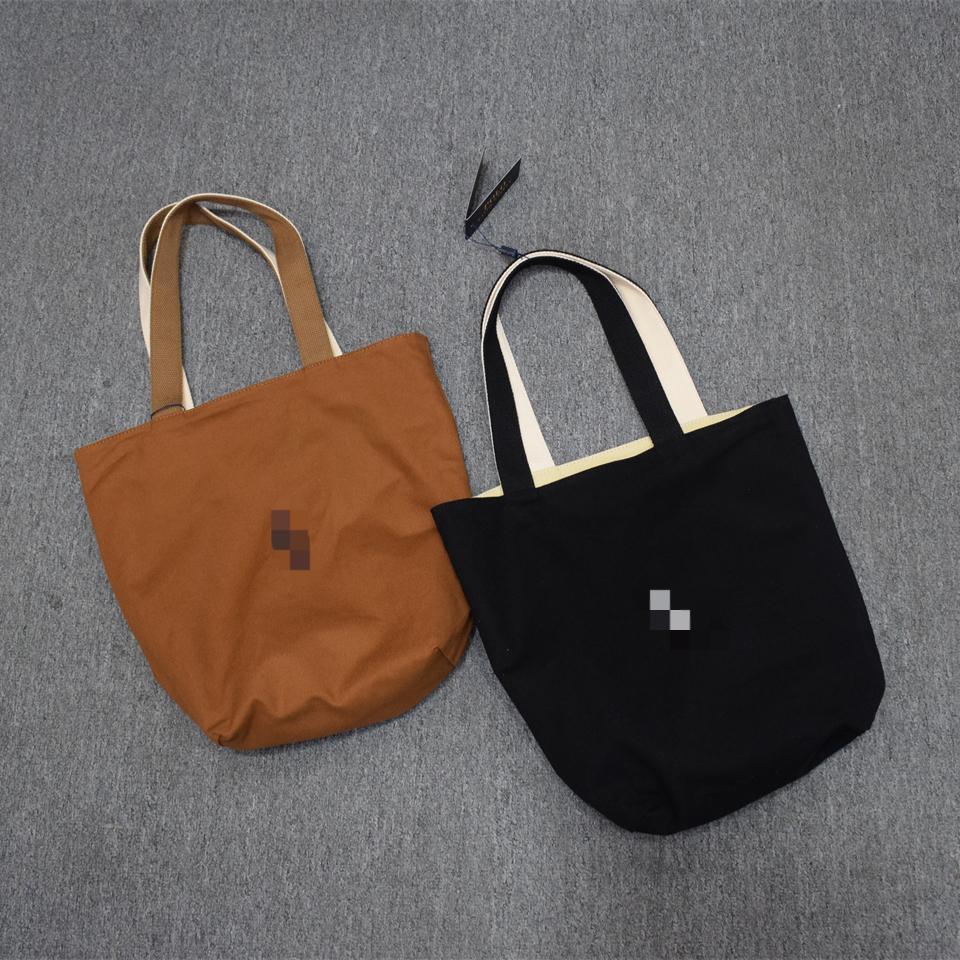 MIX家 欧美系  刺绣帆布手提休闲包 黑色焦糖