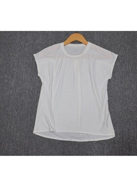 MIX 欧美系 女装凉感透气运动休闲速干上衣 白色浅蓝