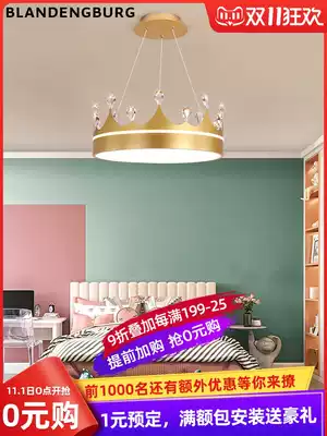 Bedroom Crown crystal chandelier Nordic ins girl creative cute princess room light children's room light Net red light