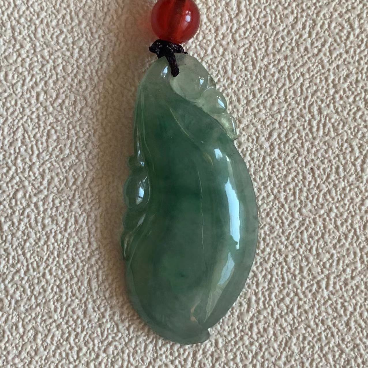 缅甸翡翠吊坠A货绿色福瓜挂件