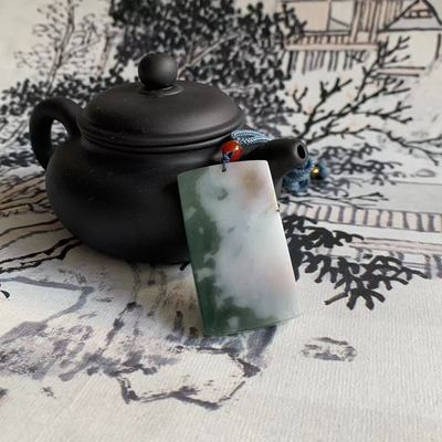 缅甸翡翠吊坠平按无事吊坠挂件