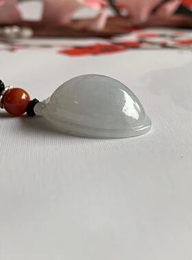 缅甸翡翠吊坠A货冰起胶白色福瓜挂件白冰吊坠福瓜挂件一物一证