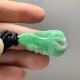 缅甸翡翠吊坠天然A货果绿色小鱼吊坠绿色翡翠年年有余一物一证