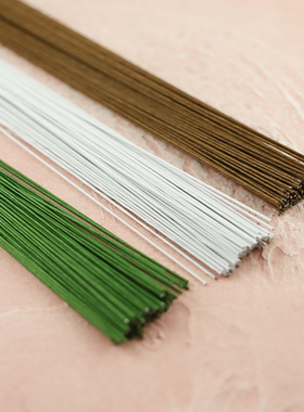 Art flower 108cm超长布艺花茎铁线 造花铁丝烫花器DIY绢花材料