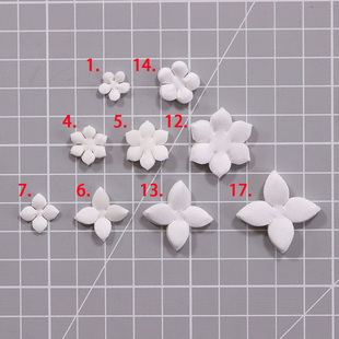 小花片合集 机裁小花片 烫花器布花配套材料 50片