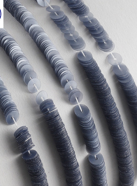 贝壳系列 法国进口LM贝母光泽4mm灰蓝色亮片法式刺绣材料服装辅料