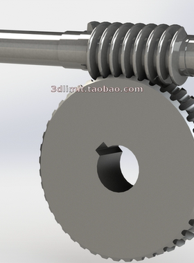 Solidworks蜗轮蜗杆模型带参数step适用于proe creo FreeCAD UGNX