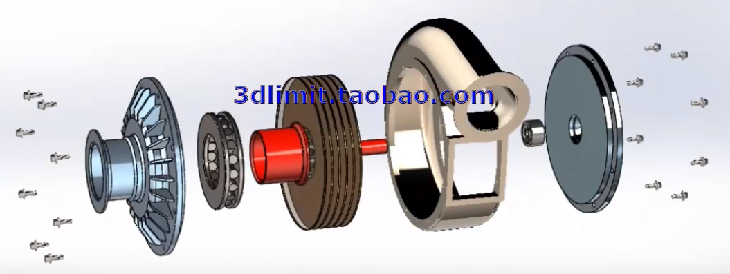 Solidworks水/气泵设计制作视频教程 Proe FreeCAD UGNX CREO动画