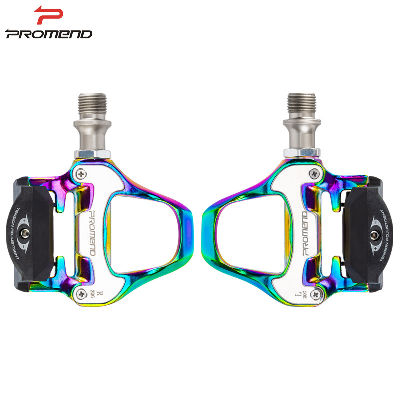 PROMEND自行车脚踏公路自行车锁踏铝合金炫彩自行车骑行脚踏配件