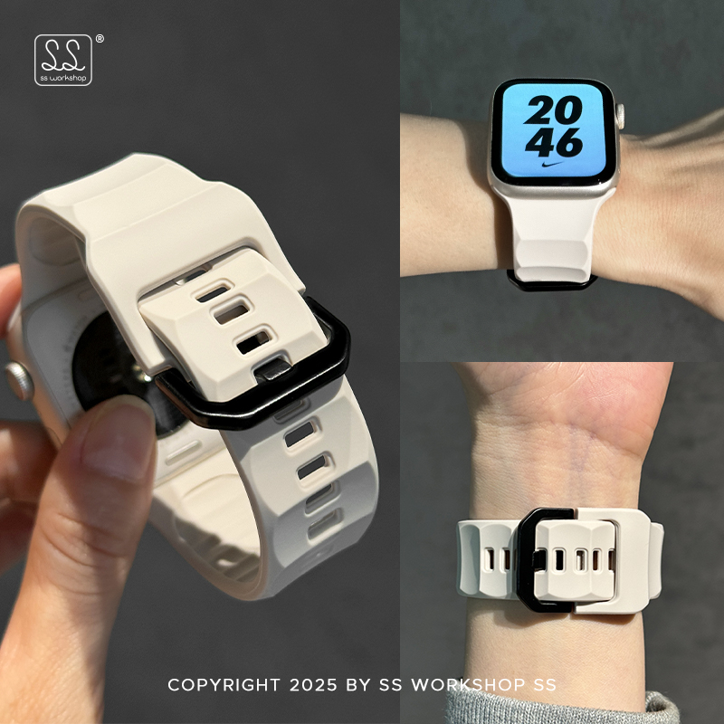 SS春夏日波浪硅胶iwatch手表带