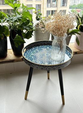 装饰小圆桌托盘轻奢收纳摆件