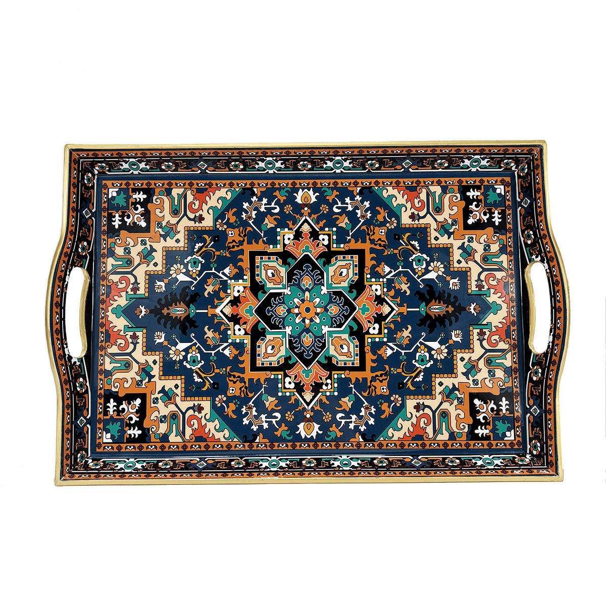 装饰托盘大号北欧简约家居摆件 客厅茶几收纳盘 创意轻奢风装饰品