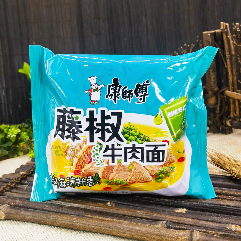 重庆发货康师傅藤椒牛肉面方便面