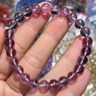 NO.3885天然紫水晶手链7.1mm13.1g