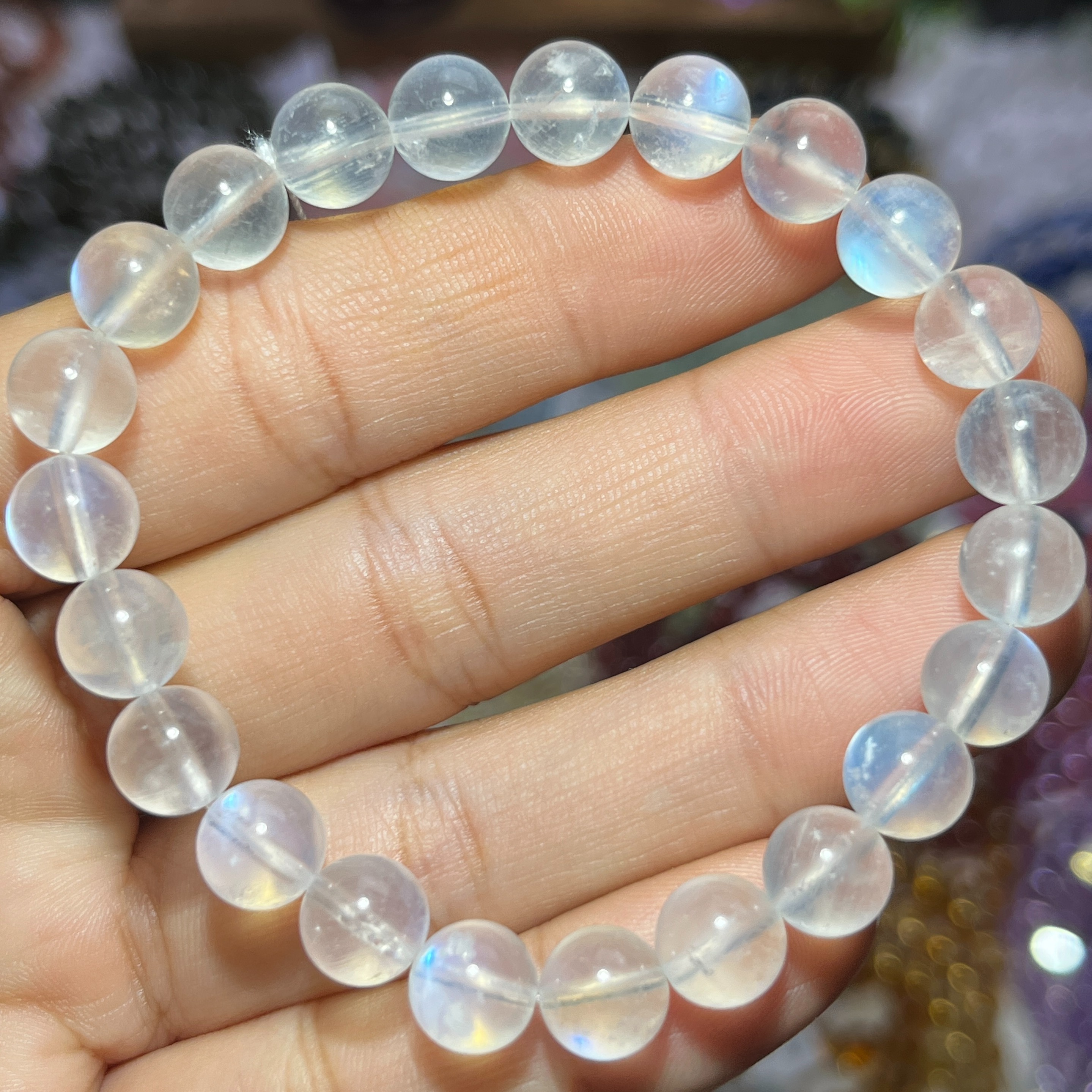 NO.5670天然蓝月光手链8.1mm17.5g