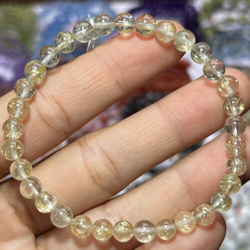 NO.5391天然金发晶手链5.5mm8.3g