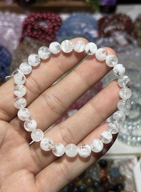 NO.5168天然雪花幽灵手链7mm13.3g