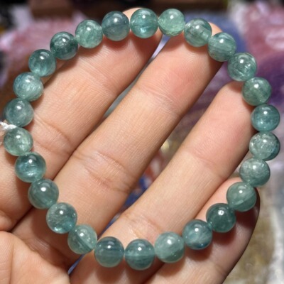 NO.5710天然蓝绿晶手链7mm17.5g