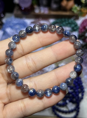 NO.7932天然血滴蓝晶石手链6.6mm16g