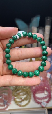 NO.3119天然孔雀石手链7.7mm22.9g