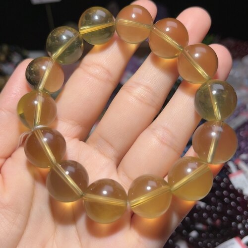 NO.3086天然柠檬黄水晶手链16mm79.6g