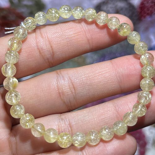 NO.5275天然金发晶手链5.6mm8.3g