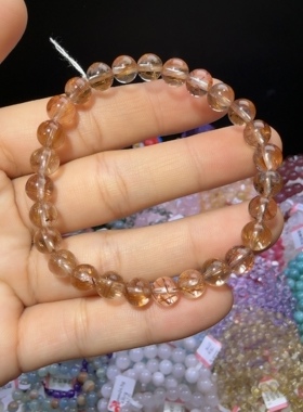 NO.2710天然铜发晶手链7mm13.4g