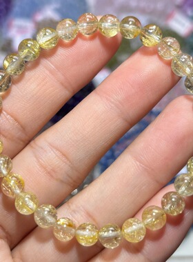 NO.5103天然金发晶手链6mm9.8g