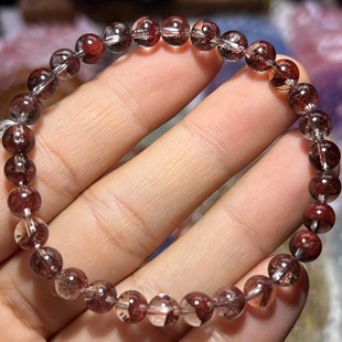 NO.5708天然红幽灵手链5.9mm8.9g