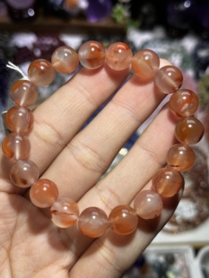 NO.5765天然冰飘南红玛瑙手链10mm27.4g